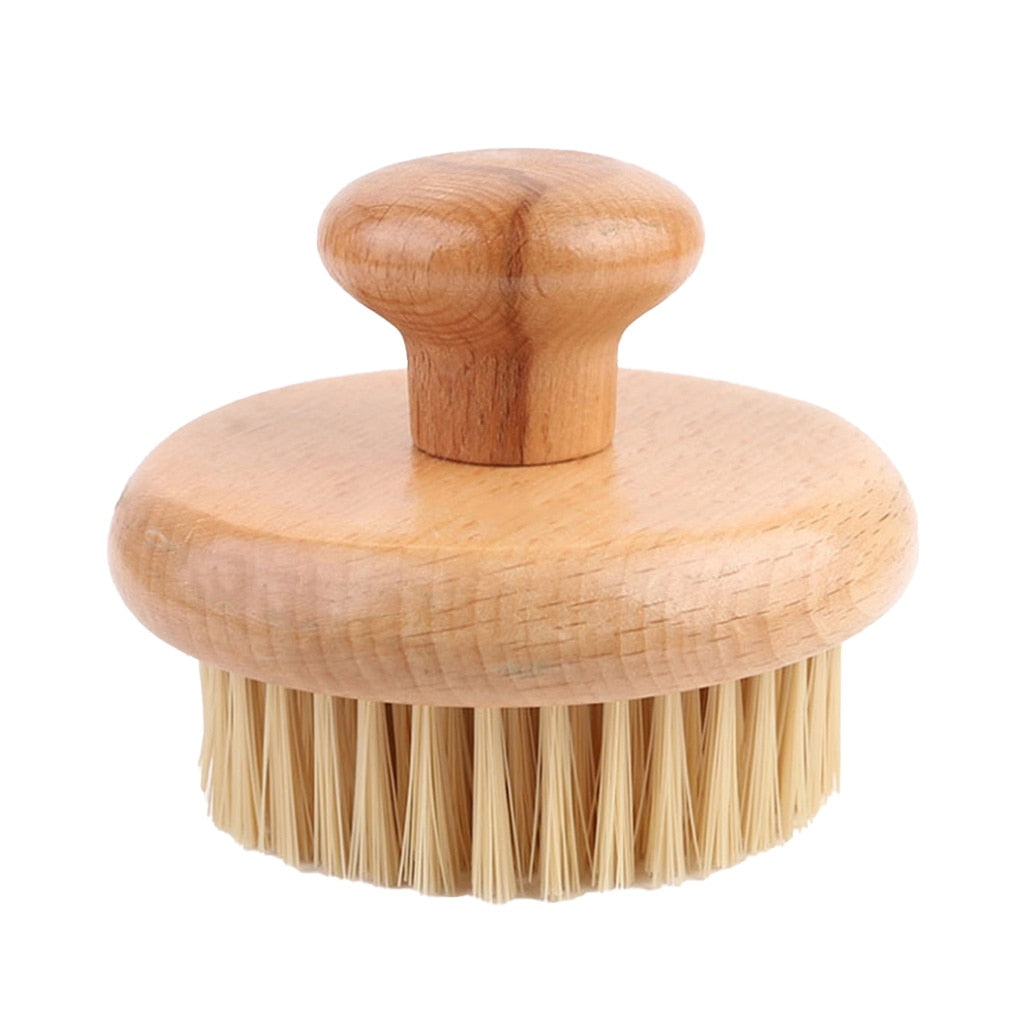 Natural Touch Exfoliating Wood Shower Brush: Gentle Skin Renewal
